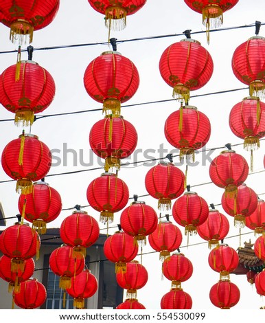 Chinese year of the rooster. Rooster year. Chinese new year decorations. Image contain certain grain or noise and soft focus.