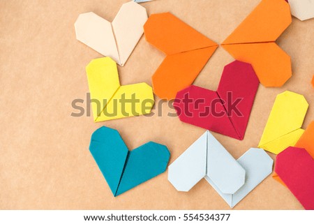 Paper heart for giving to loved ones on Valentine's Day.
