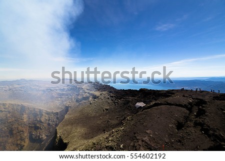Top of Volcano Villarrica, Chile