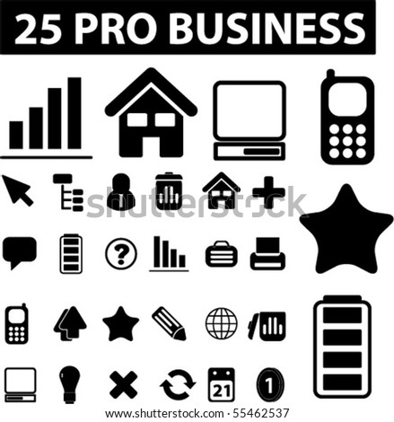 25 pro business signs. vector
