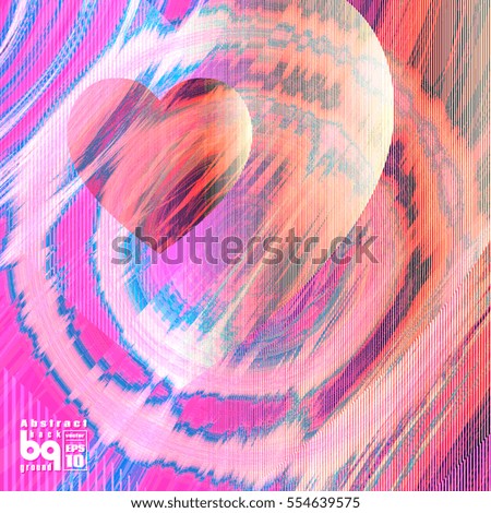 Valentines day background heart. Colorful gradient . Geometric texture 14 february.
Vector illustration love, glitch. Print on textile.
