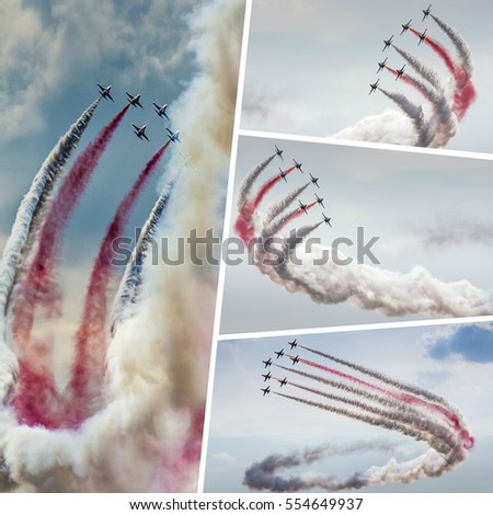 Collage of acrobatic planes air show ( my photos )
