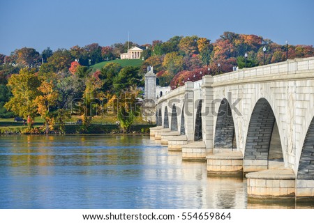 Washington DC in Autumn - Arlington Memorial Bridge