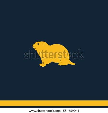 Gopher silhouette icon.