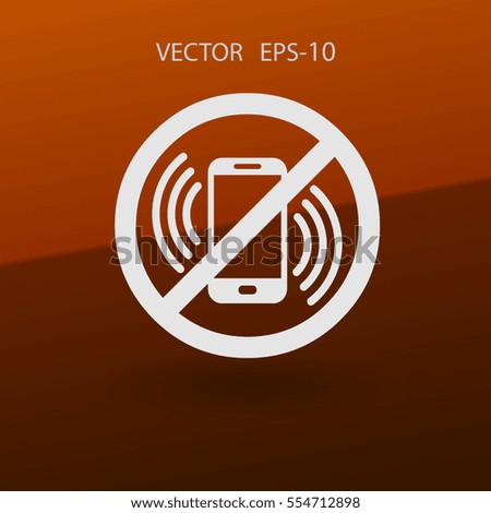 turn off phone icon. vector illustration