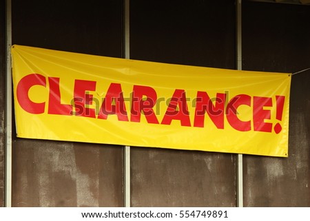 CLEARANCE SIGN