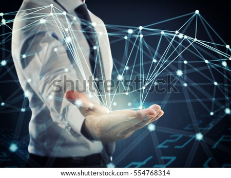 System of interconnection of network Royalty-Free Stock Photo #554768314