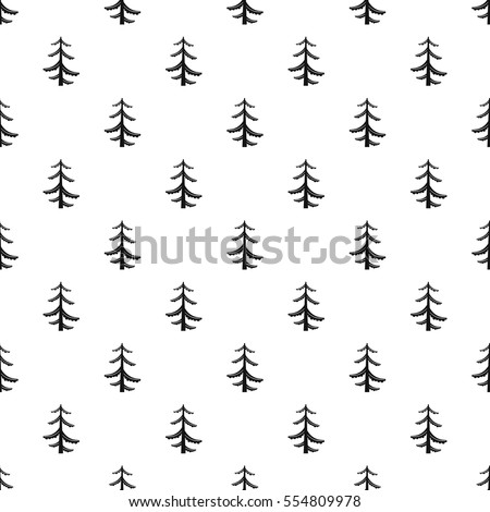 Pine tree pattern. Simple illustration of pine tree vector pattern for web