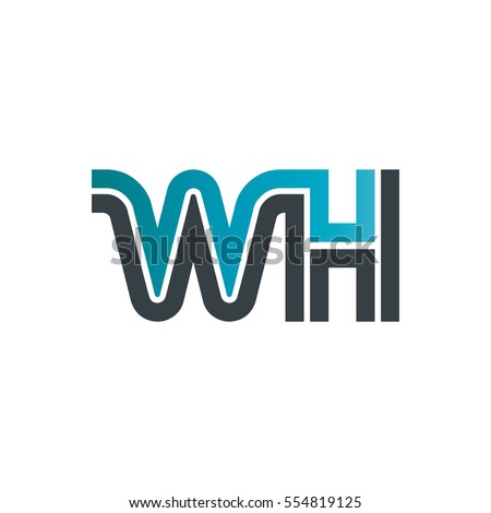 Initial Letter WH Linked Design Logo