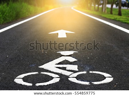 Bicycle Road with Sign