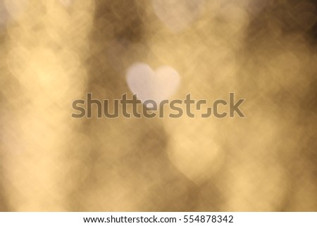 Yellow gold heart-shaped on black background Colorful lighting bokeh white for decoration at night backdrop wallpaper blurred valentine, Love Pictures background, Lighting heart shaped soft night