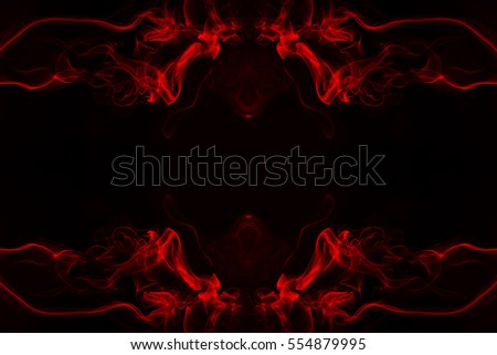 Abstract red smoke black space as background Royalty-Free Stock Photo #554879995