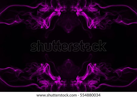 Abstract pink smoke black space as background