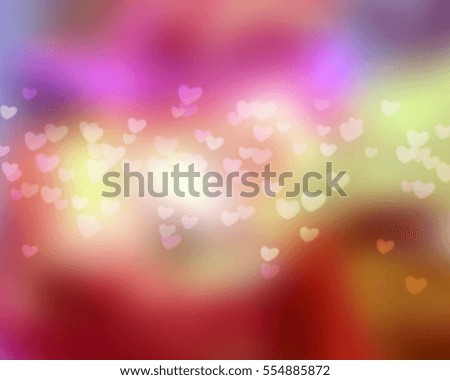 Abstract Valentine's Day Heart Shaped Blinking Background