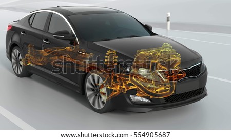 City car structure overview during driving. 4k Royalty-Free Stock Photo #554905687