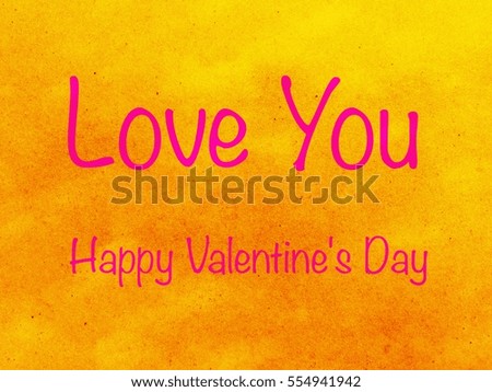 Abstract happy valentine day text