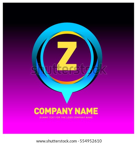 Z letter colorful logo in the circle. Vector design template elements for your application or company identity.