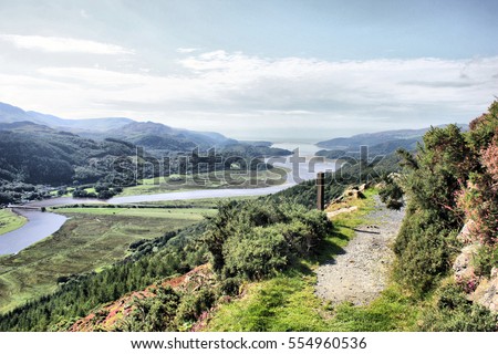 View of the Mawddach Estuary in Wales