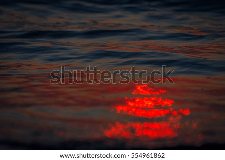 red sunbeam on the sand