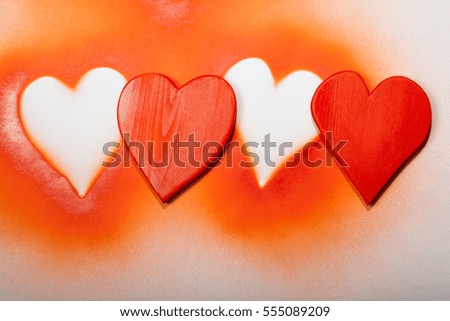 Holidays gift and heart on a white background.