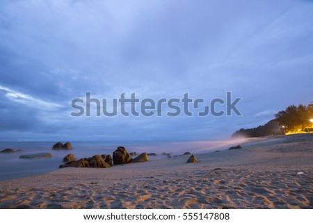 Beach in kuantan long exposure slow shutter speed in the morning 