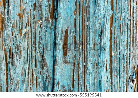 Vintage blue wooden wall, background