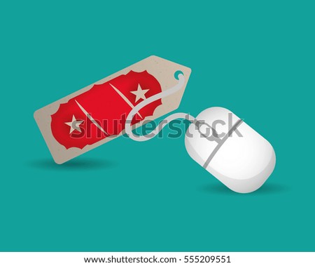 shopping online tag price technology vector illustration eps 10