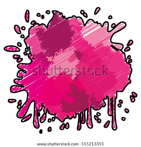 pink paint splash over white background. colorful design. vector illustration