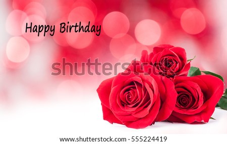 birthday cards with red roses