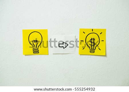drawing of light bulb on paper