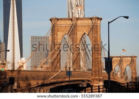 Brooklyn Bridge and city skyline