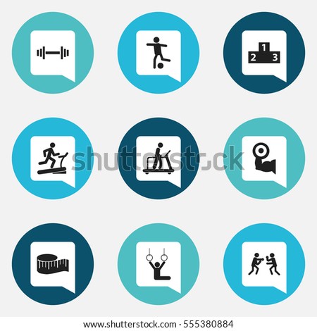 Set Of 9 Editable Lifestyle Icons. Includes Symbols Such As Executing Running, Football, Acrobat And More. Can Be Used For Web, Mobile, UI And Infographic Design.