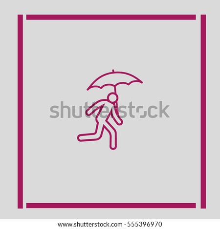 running man with umbrella 