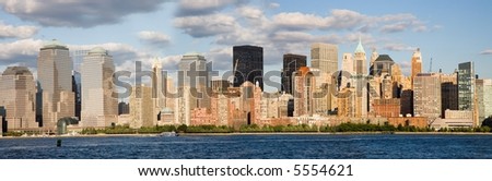 Panorama of Lower Manhattan and the Hudson River