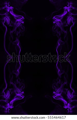 Abstract purple smoke black space as background