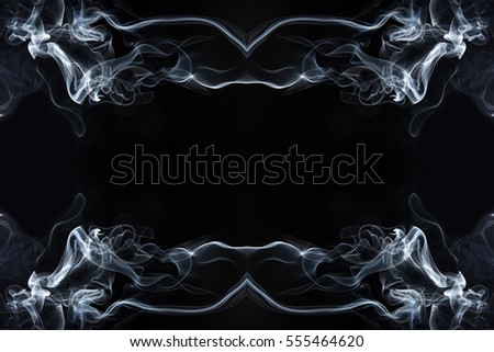 Abstract white smoke black space as background