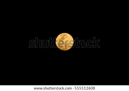 The full moon in dark night