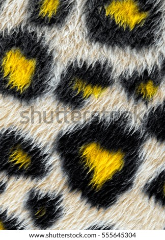 Leopard skin pattern leatherette fabric