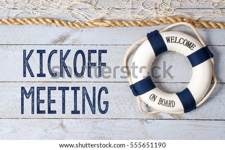 Kickoff Meeting - Welcome on Board Royalty-Free Stock Photo #555651190