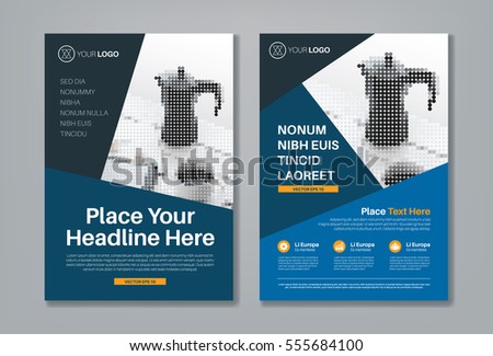 Business Brochure / Flyer / Leaflet vector template - layout design in A4 size