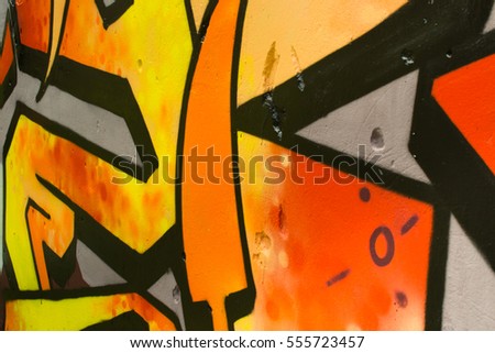 Graffiti on a wall.