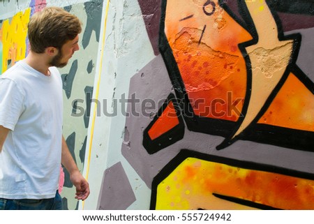 Graffiti on a wall.