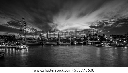 London Skyline at night.