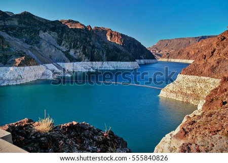 Lake Mead near Hoover Dam. United States Royalty-Free Stock Photo #555840826
