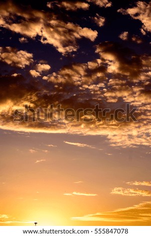 Sky and clouds before sunset background.Dramatic sky on sunset with blue sky background.
