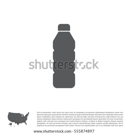 Plastic bottle icon  Royalty-Free Stock Photo #555874897