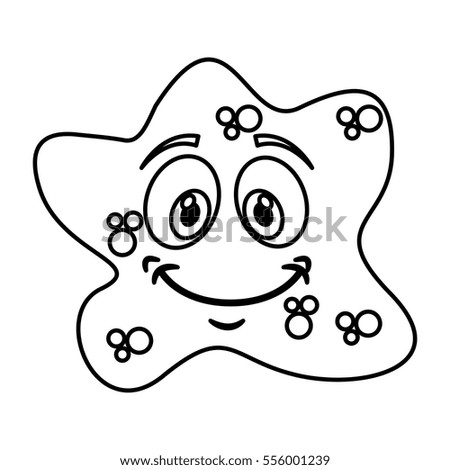 bacterium comic character icon vector illustration design