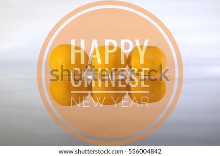 chinese new year with mandarin orange 