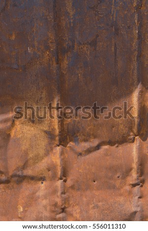 The rusty steel floor