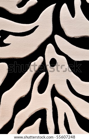 Zebra Print on a Rug or Carpet